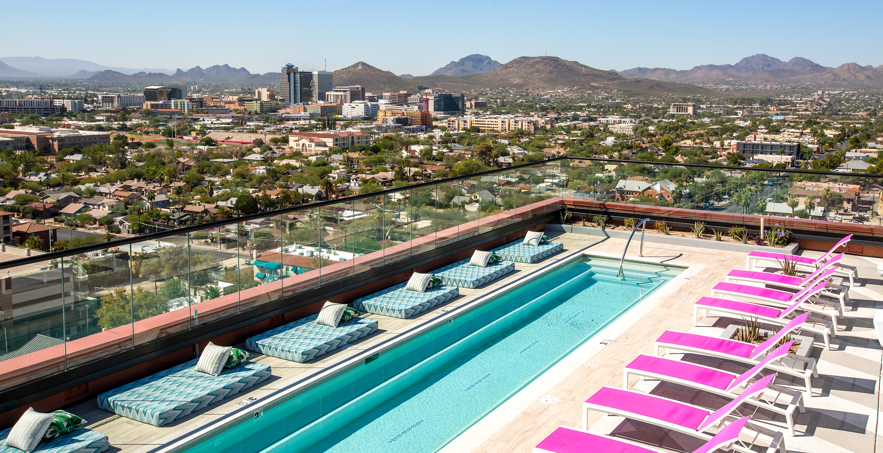 A resort-style swimming pool